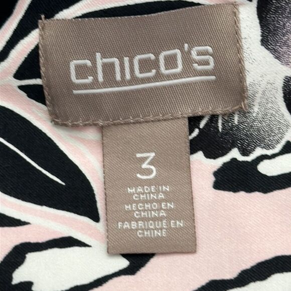 Chico's Jacket Size 3 (16) XL Floral Animal Print - Picture 10 of 14